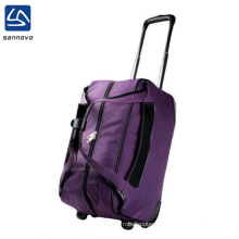 sannovo custom durable polyester travel trolley bag